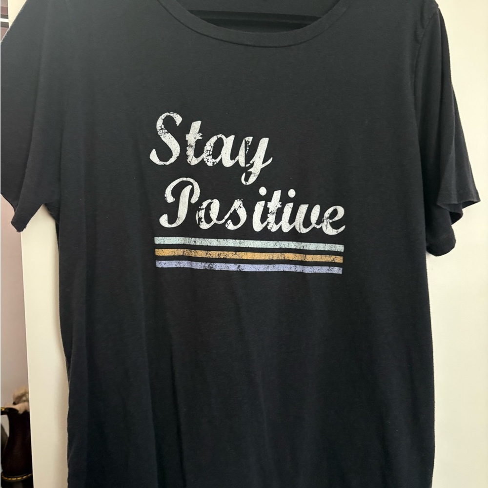 Black Short Sleeve Tee - Stay Positive 2X